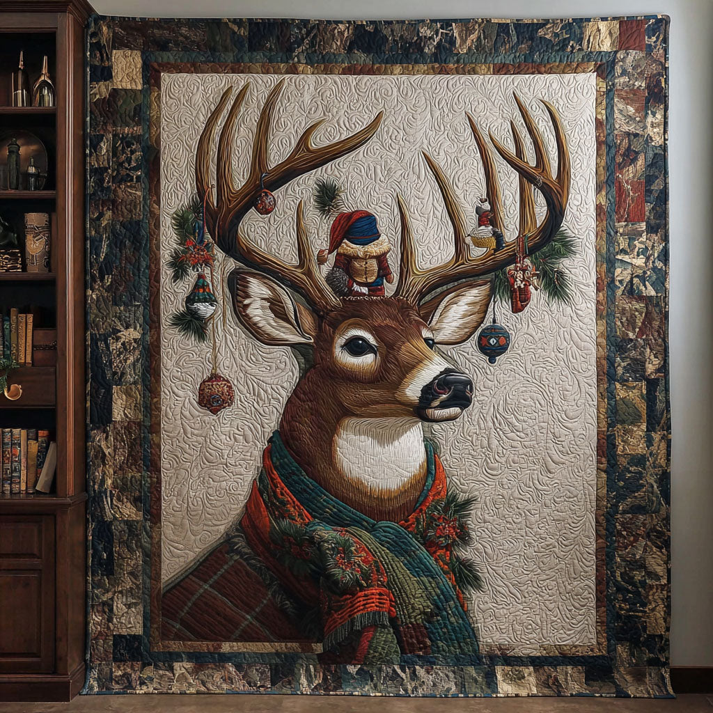 Dreaming Antlers Quilted Blanket NCU0PTT1967