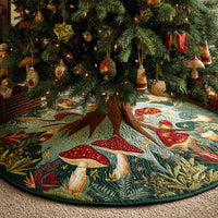 Dreamwood Cottage Christmas Quilted Tree Skirt NCU0PTT2234