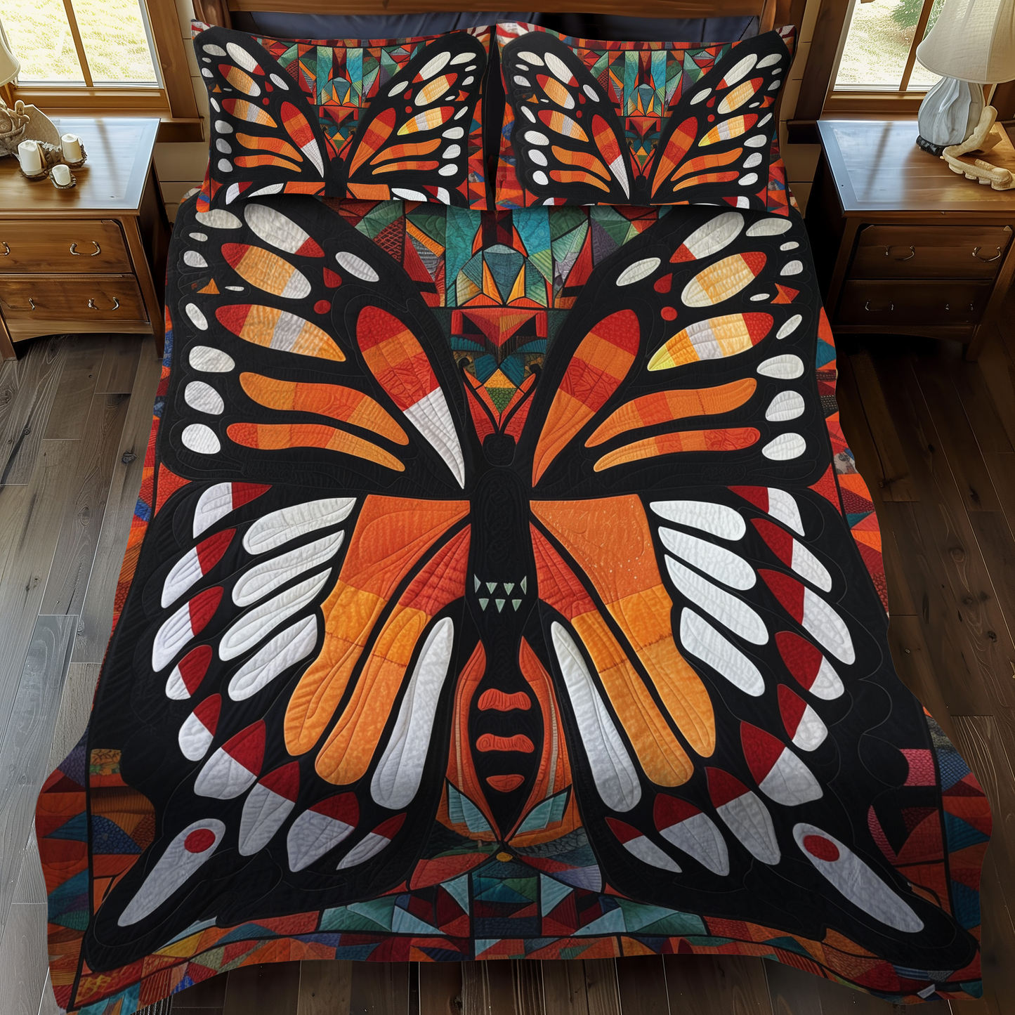 Dreamy Butterfly 3-Piece Quilted Bedding Set NCU0VL135