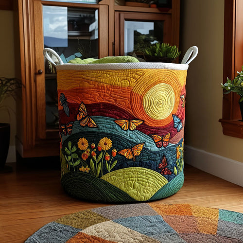 Dreamy Butterfly Quilted Laundry Basket NCU0PTT2588