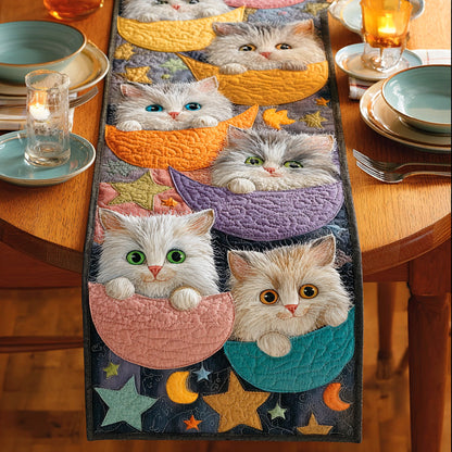 Dreamy Cat Garden Quilted Table Runner NCU0NTD730