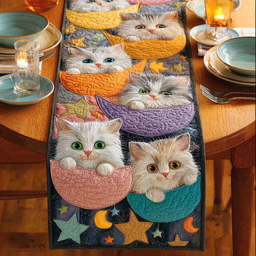 Dreamy Cat Garden Quilted Table Runner NCU0NTD730