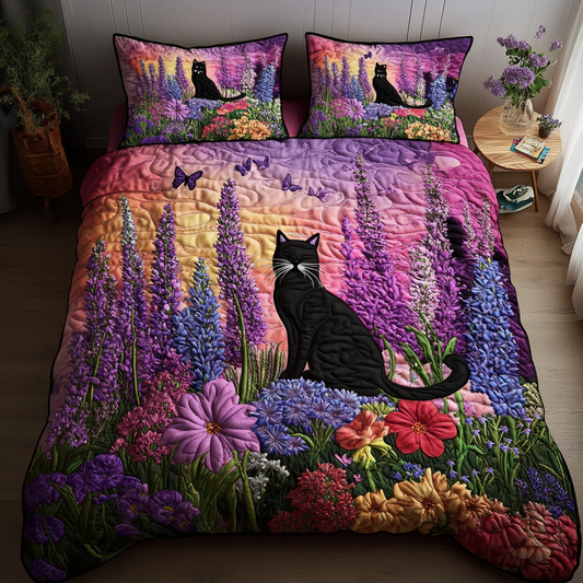 Dreamy Cats 3-Piece Quilted Bedding Set NCU0NVH211