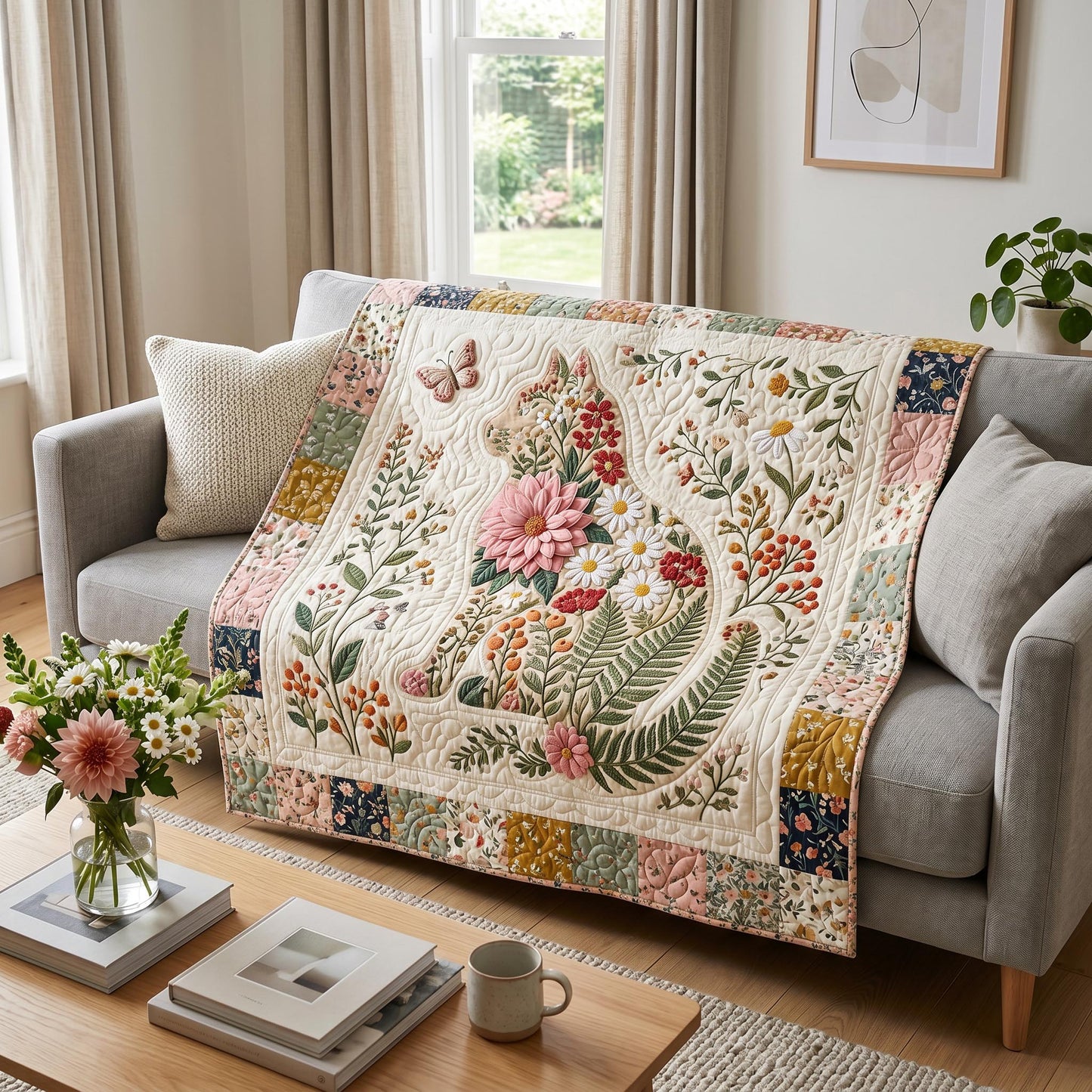 Dreamy Cats Quilted Blanket NCU0NTD1922