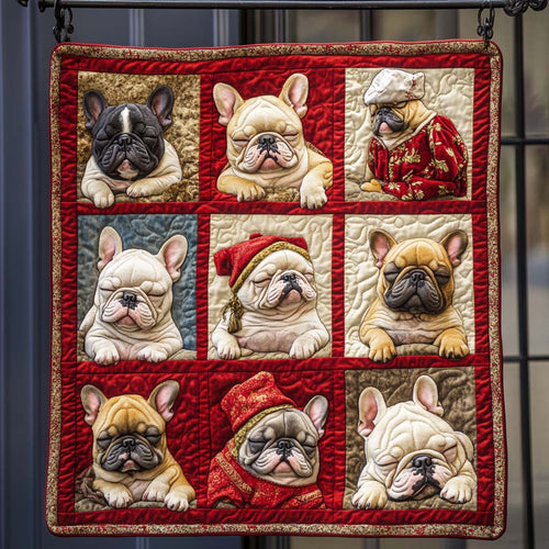 Dreamy Frenchies Quilted Blanket NCU0NT1672