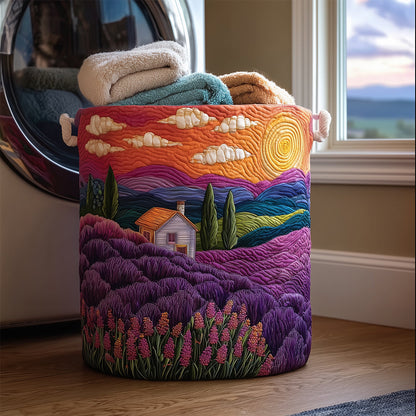 Dreamy Lavender Quilted Laundry Basket NCU0TH2960