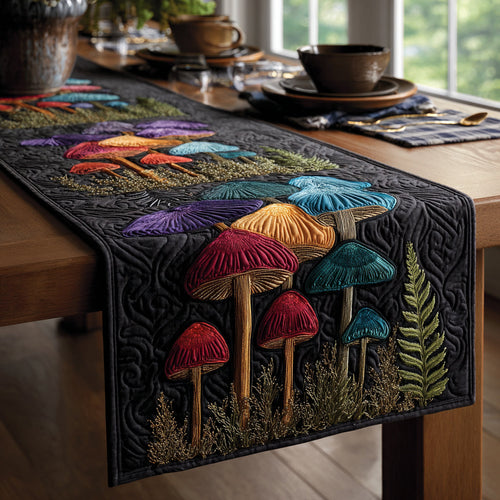 Dreamy Mushrooms Quilted Table Runner NCU0DV1525