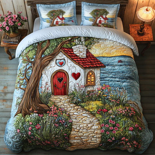 Dreamy Pathway 3-Piece Quilted Bedding Set NCU0NVH192