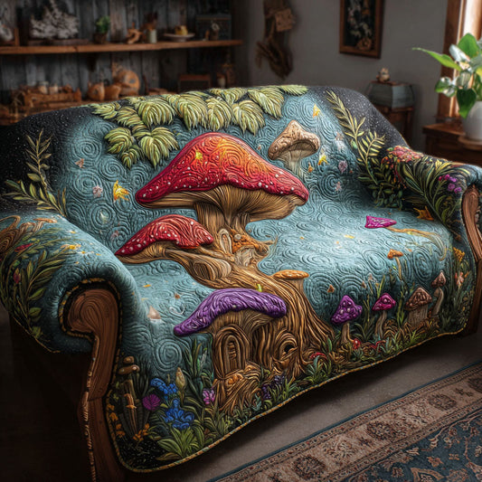 Dreamy Shroom Valley Quilted Sofa Cover NCU0PTT2261