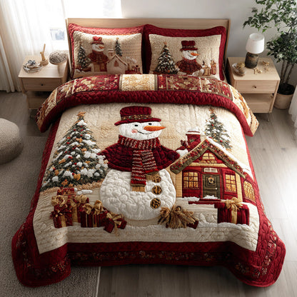 Dreamy Snow Garden 3-Piece Quilted Bedding Set NCU0NTD902