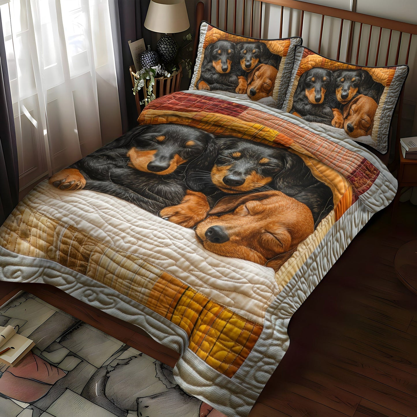 Dreamy Trio 3-Piece Quilted Bedding Set NCU0NT1653