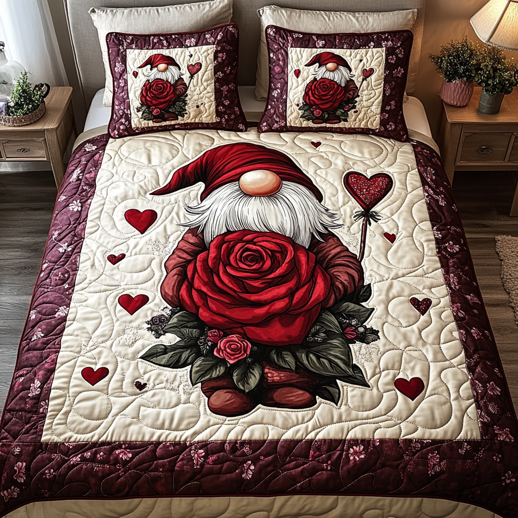 Dreamy Valentine 3-Piece Quilted Bedding Set NCU0TL2309