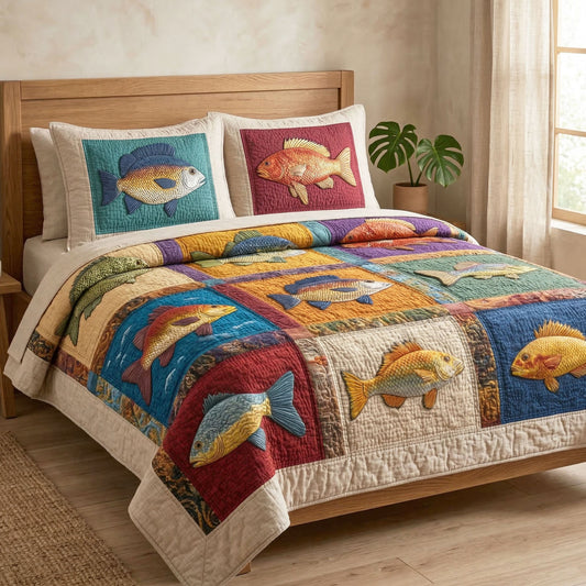 Drift Fisher 3-Piece Quilted Bedding Set NCU0NTD1797