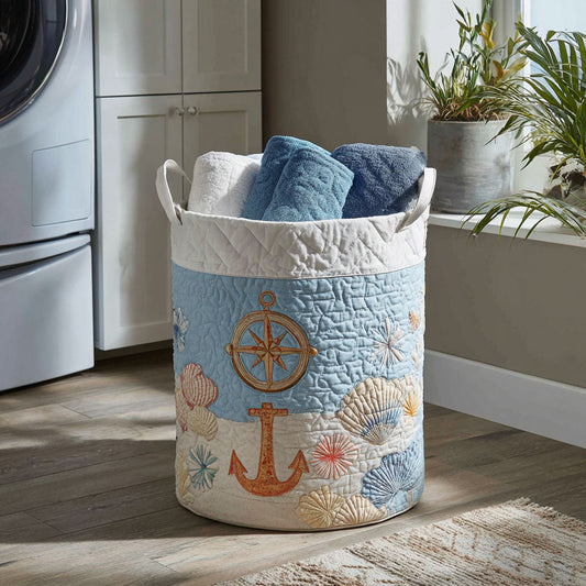 Driftwood Dreams Quilted Laundry Basket NCU0PTT903