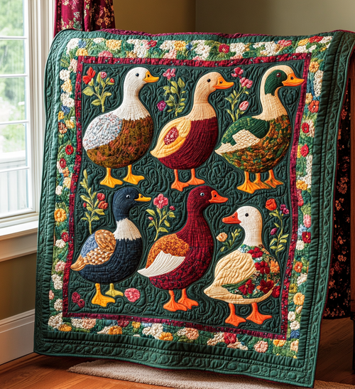 Duck Garden Quilted Blanket NCU0DV410