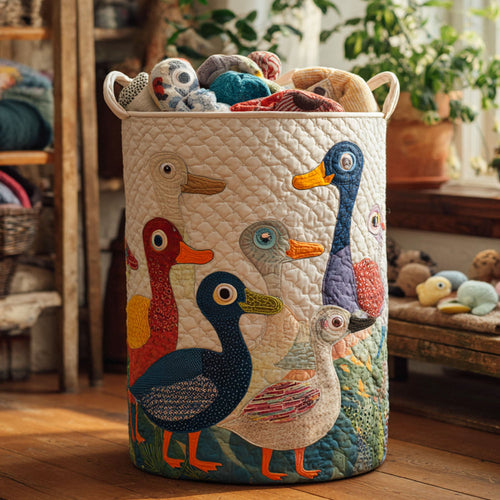 Ducky Days Quilted Laundry Basket NCU0PTT867