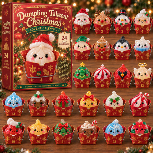 CHRISTMAS KICKOFF 40% OFF - Dumpling Wonderland Advent Calendar 2026 - 24-Day Festive Countdown, Acrylic Charms Blind Box - Gift For Christmas Lovers AC0TV004