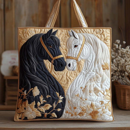 Duo Stallions Quilted Tote Bag NCU0NXD789