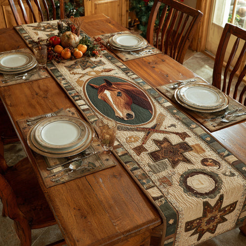 Dusty Gallop Quilted Table Runner NCU0HNH847