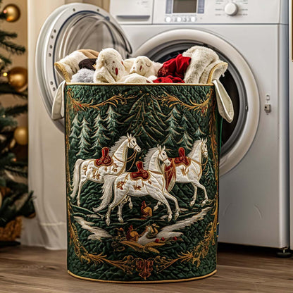 Dusty Hooves Quilted Laundry Basket NCU0NNT1147