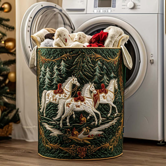 Dusty Hooves Quilted Laundry Basket NCU0NNT1147