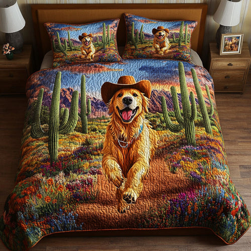 Dusty Paws 3-Piece Quilted Bedding Set NCU0NNT735