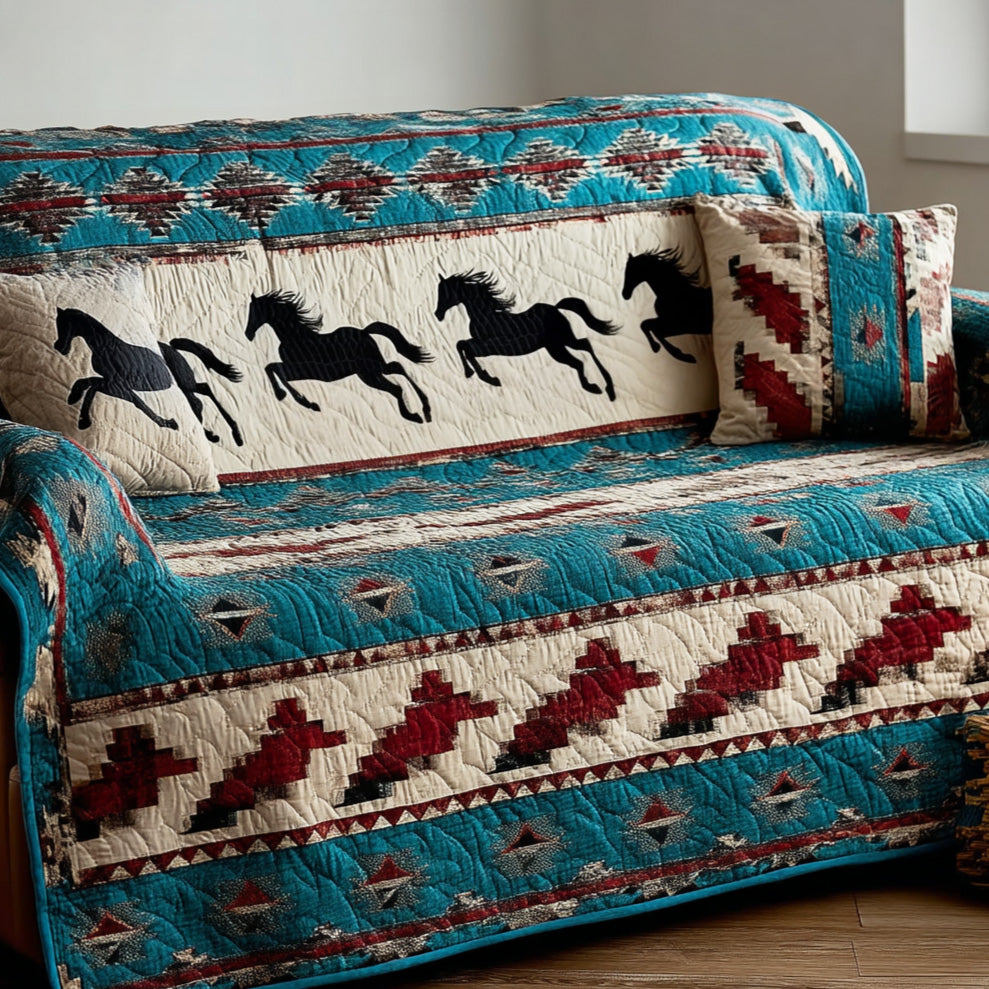 Dusty Trails Quilted Sofa Cover NCU0NTD1330