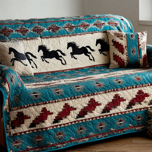 Dusty Trails Quilted Sofa Cover NCU0NTD1330