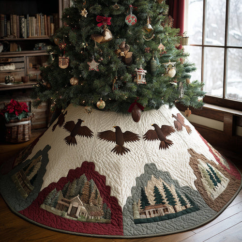 Eagle Crown Christmas Quilted Tree Skirt NCU0DV1475