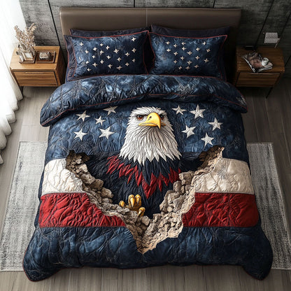 Eagle Freedom 3-Piece Quilted Bedding Set NCU0NTD1759