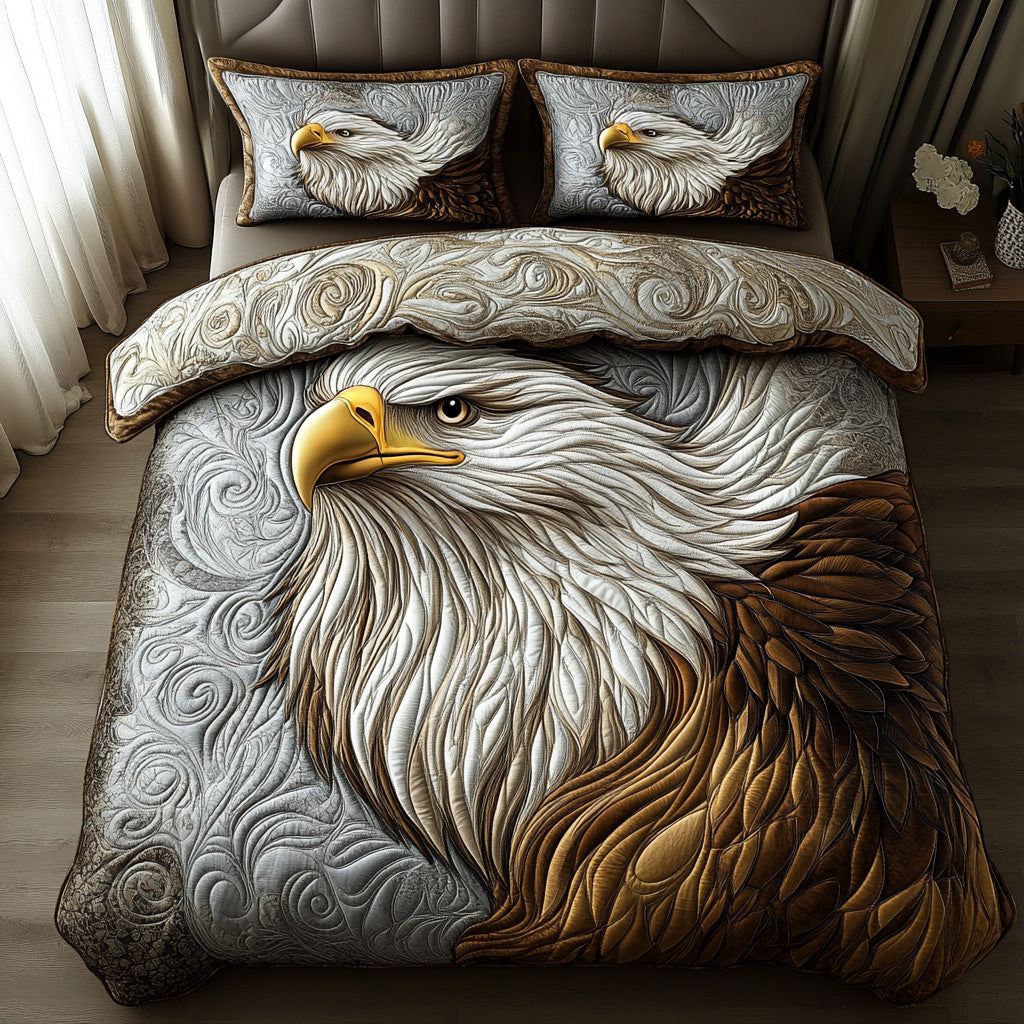 Eagle Glory 3-Piece Quilted Bedding Set NCU0DV508