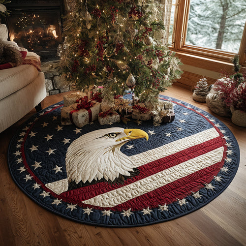 Eagle Glory Christmas Quilted Tree Skirt NCU0DV1466