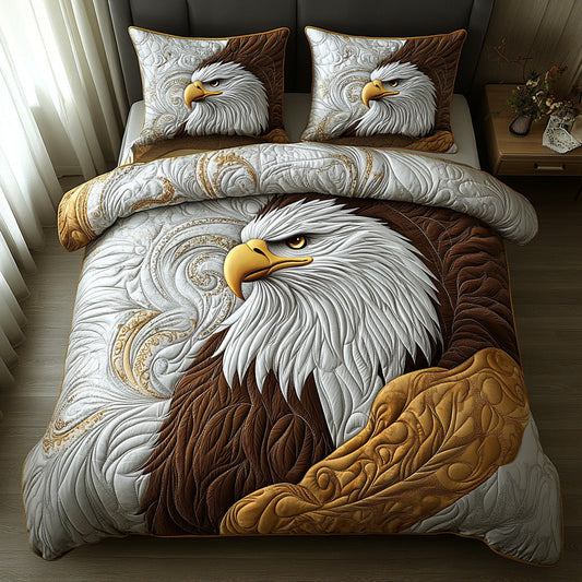 Eagle Heart 3-Piece Quilted Bedding Set NCU0DV513