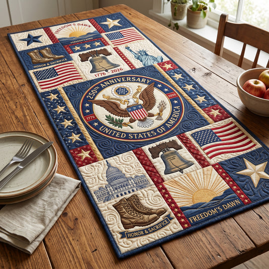 Eagle Heritage Quilted Table Runner NCU0NTV1054