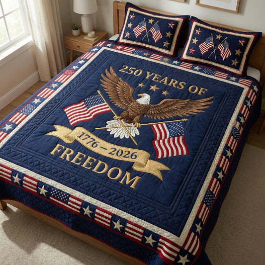 Eagle Honor 3-Piece Quilted Bedding Set NCU0NTD1821