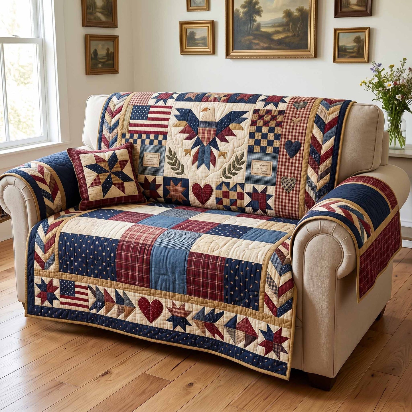 Eagle Nest Quilted Sofa Cover NCU0NXD1890