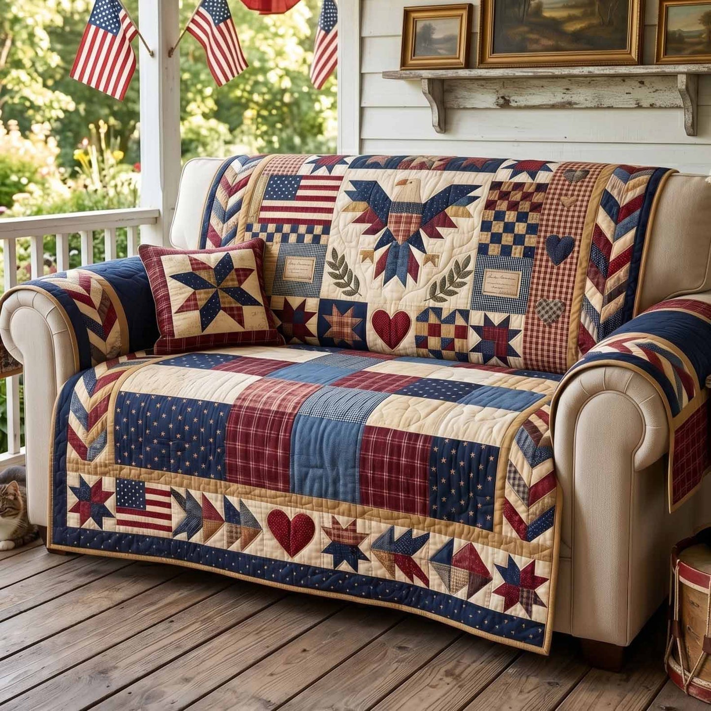 Eagle Nest Quilted Sofa Cover NCU0NXD1890