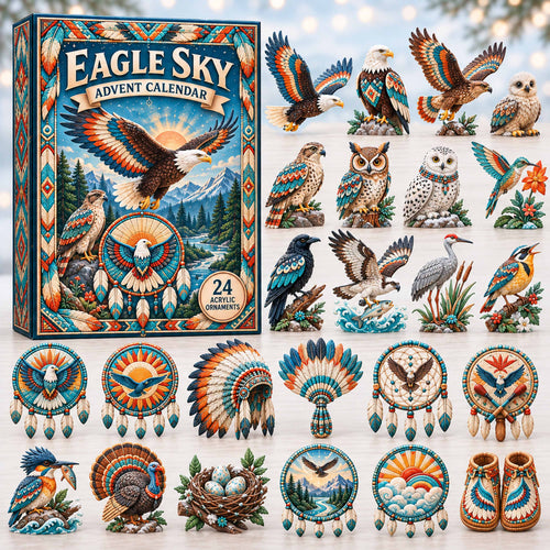 CHRISTMAS KICKOFF 40% OFF - Eagle Sky Advent Calendar 2026 - 24-Day Festive Countdown, Acrylic Charms Blind Box - Gift For Family and Friends AC0TD013