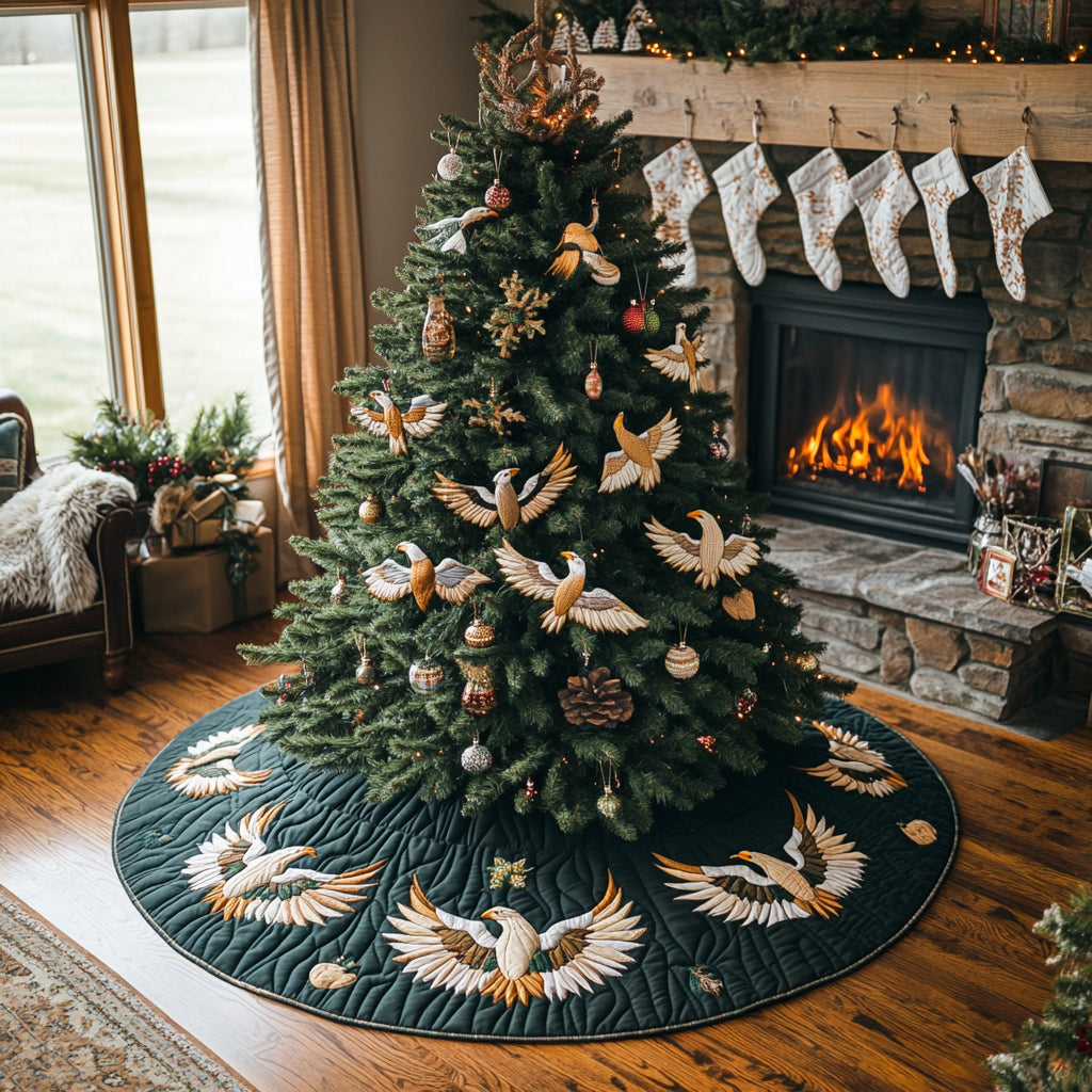 Eagle Spirit Christmas Quilted Tree Skirt NCU0DV1470