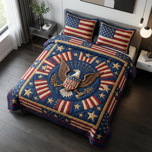 Eagle Victory 3-Piece Quilted Bedding Set NCU0NTD1824