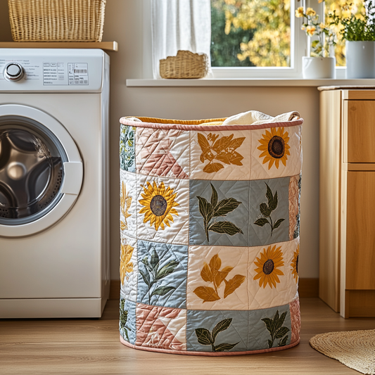 Earthy Garden Quilted Laundry Basket NCU0DDK532