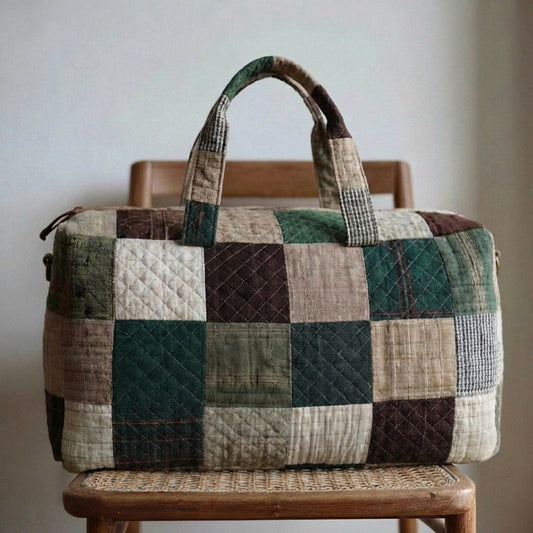 Earthy Tones Quilted Duffle Bag NCU0DV1921
