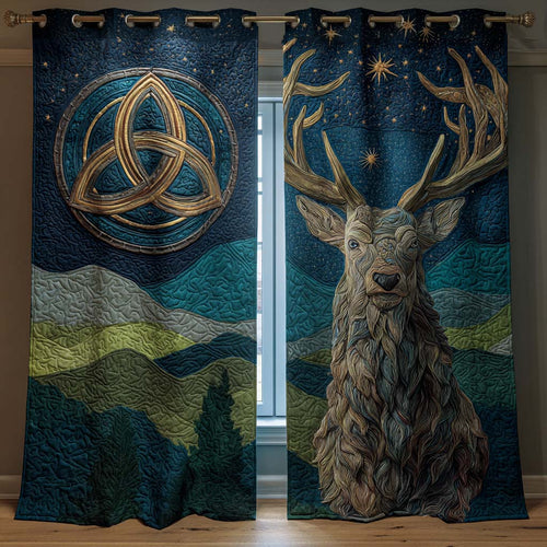 Earthy Woodland Quilted Curtains NCU0NNT2324