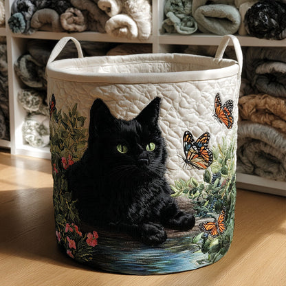 Ebony Bloom Quilted Laundry Basket NCU0PTT2079