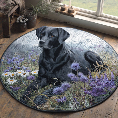 Ebony Grace Quilted Round Mat NCU0DV1195