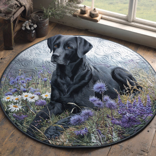 Ebony Grace Quilted Round Mat NCU0DV1195