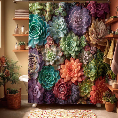 Echeveria Dream Glow Shower Curtain NCU0DQQ0378