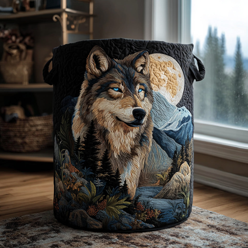 Echo Ridge Wolf Quilted Laundry Basket NCU0PTT1742