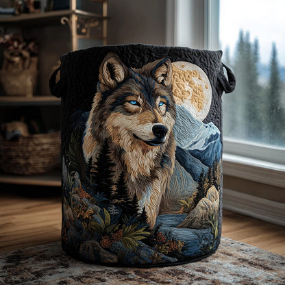 Echo Ridge Wolf Quilted Laundry Basket NCU0PTT1742