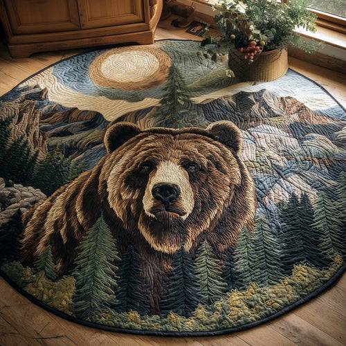 Echo of the Pines Quilted Round Mat NCU0PTT1793